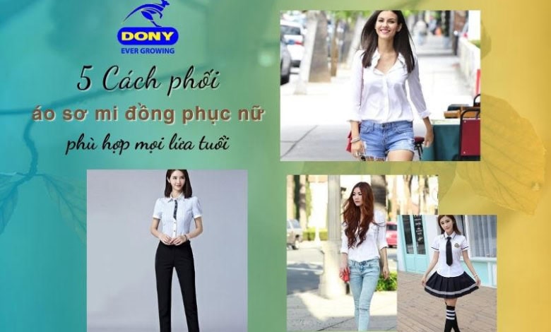 Cách Phối Áo Sơ Mi Đồng Phục Nữ