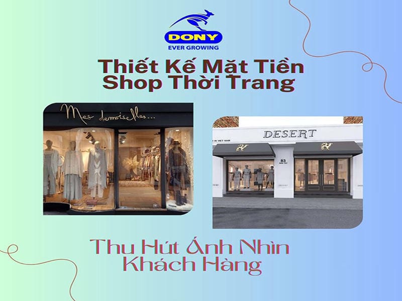 Thiết Kế Mặt Tiền Shop Thời Trang 