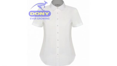Áo Sơ Mi Đồng Phục Văn Phòng Công Sở Màu Trắng Tay Ngắn Nữ Phong Cách Trẻ Trung Hiện Đại