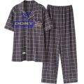 Bộ Pijama Mặc Nhà Nam Nữ Đa Dạng Kiểu Dáng Chất Liệu Vải Kate Cao Cấp Kẻ Caro Xám Trắng
