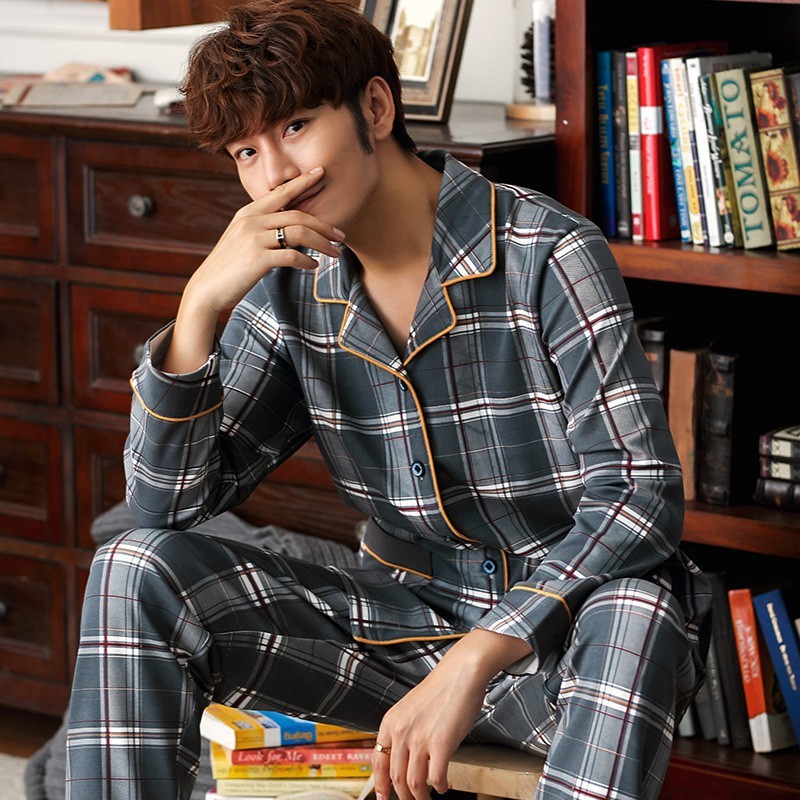 Pijama Nam Họa Tiết Caro Style Hàn Quốc