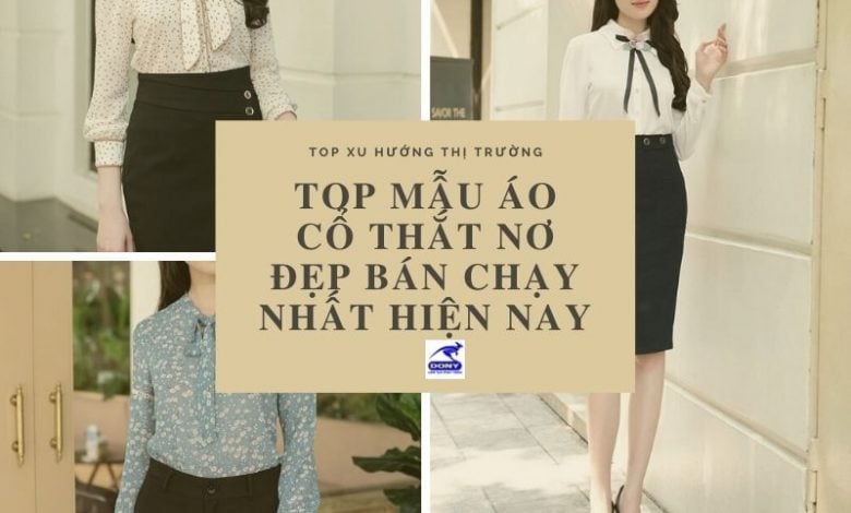 Top Mẫu Áo Cổ Thắt Nơ Đẹp Bán Chạy Nhất