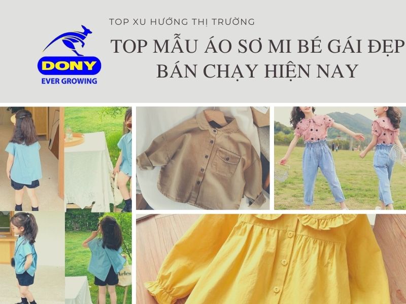 Top Mẫu Áo Sơ Mi Bé Gái Đẹp Bán Chạy