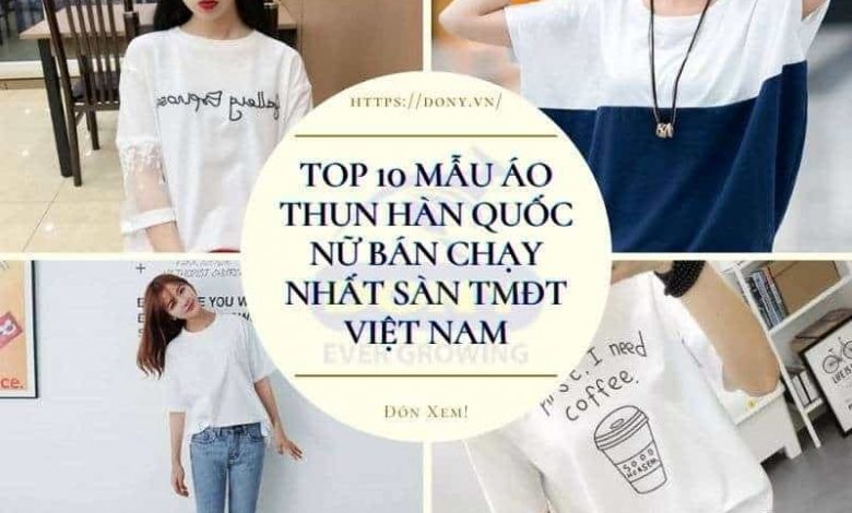 Top 10 Mẫu Áo Thun Hàn Quốc Nữ Bán Chạy Nhất Sàn Tmđt Việt Nam