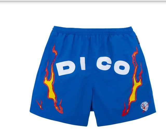 Dirtycoins X Lilwuyn Flame Shorts - Blue.