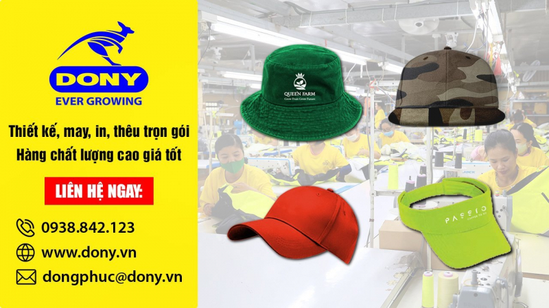 xuong may non dony - Công ty gia công mũ, nón đầu bếp Đồng Nai %year