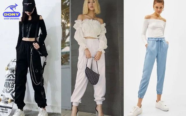 Áo Trễ Vai Kết Hợp Với Quần Jogger