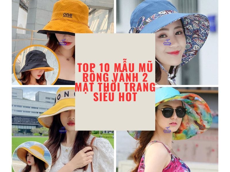 Mũ Rộng Vành 2 Mặt Thời Trang