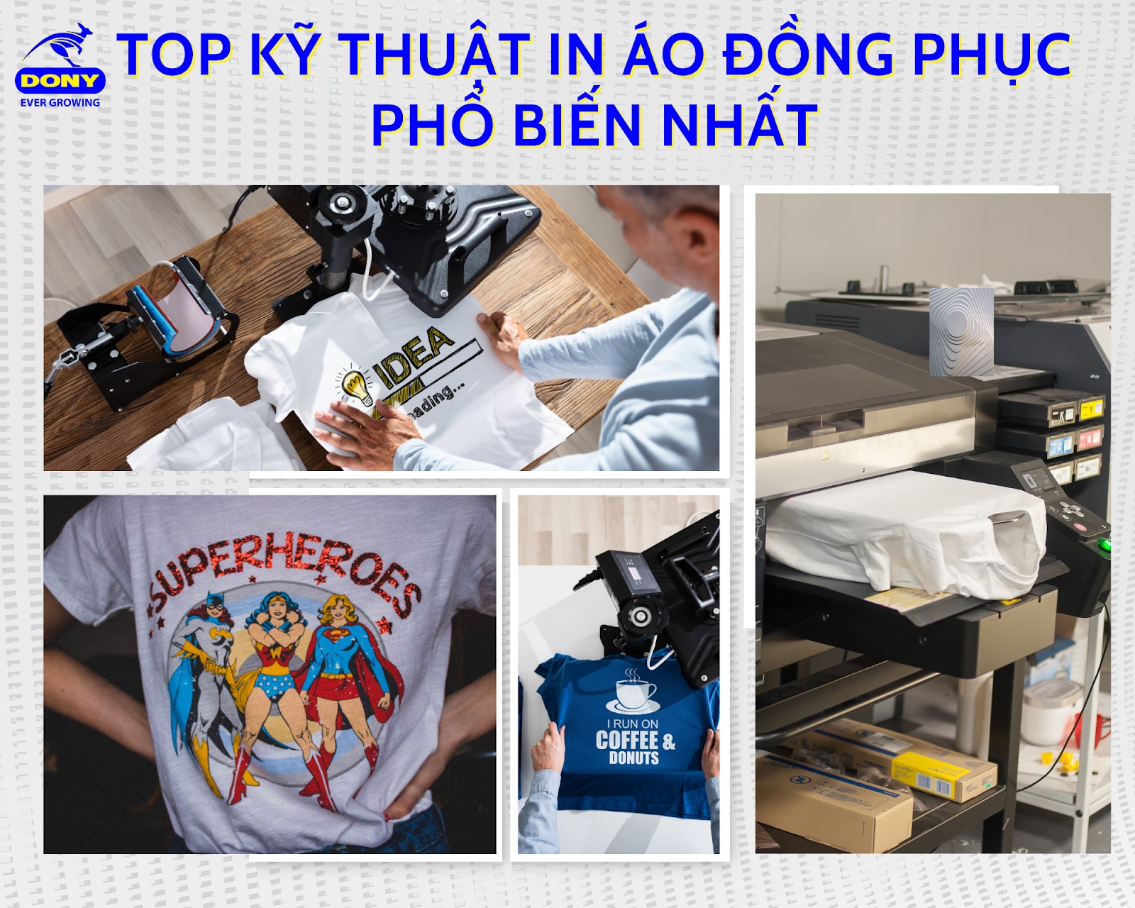 Các Kỹ Thuật In Áo Thun Phổ Biến