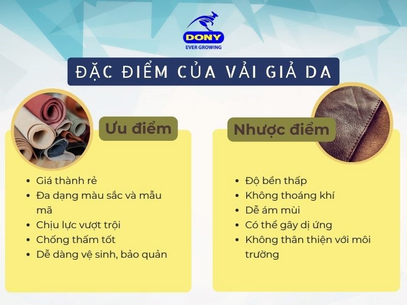 Đặc Điểm Nổi Bật Của Vải Giả Da