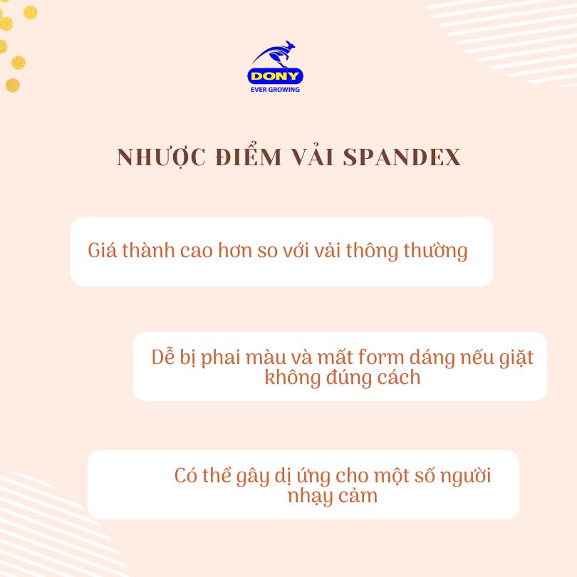 Nhược Điểm Vải Spandex