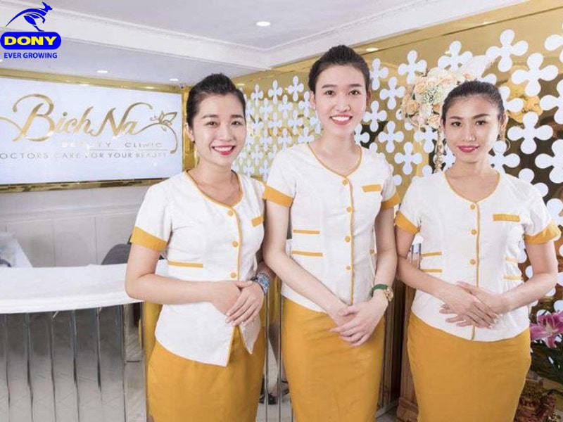 Đồng Phục Spa Màu Vàng