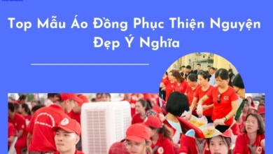 Mẫu 10: Áo Thun Đồng Phục Thiện Nguyện Hồng Tím Phối Xanh Dương