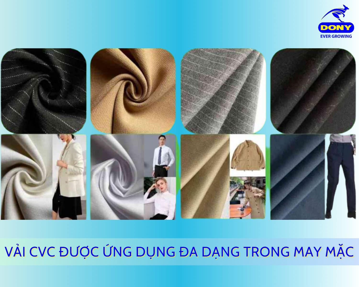 Vải CVC được ứng dụng đa dạng trong may mặc