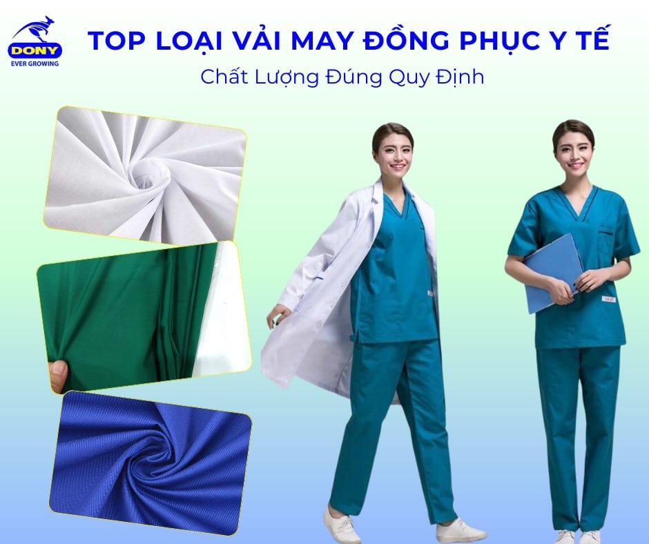 Các loại vải may đồng phục y tế phù hợp, chất lượng